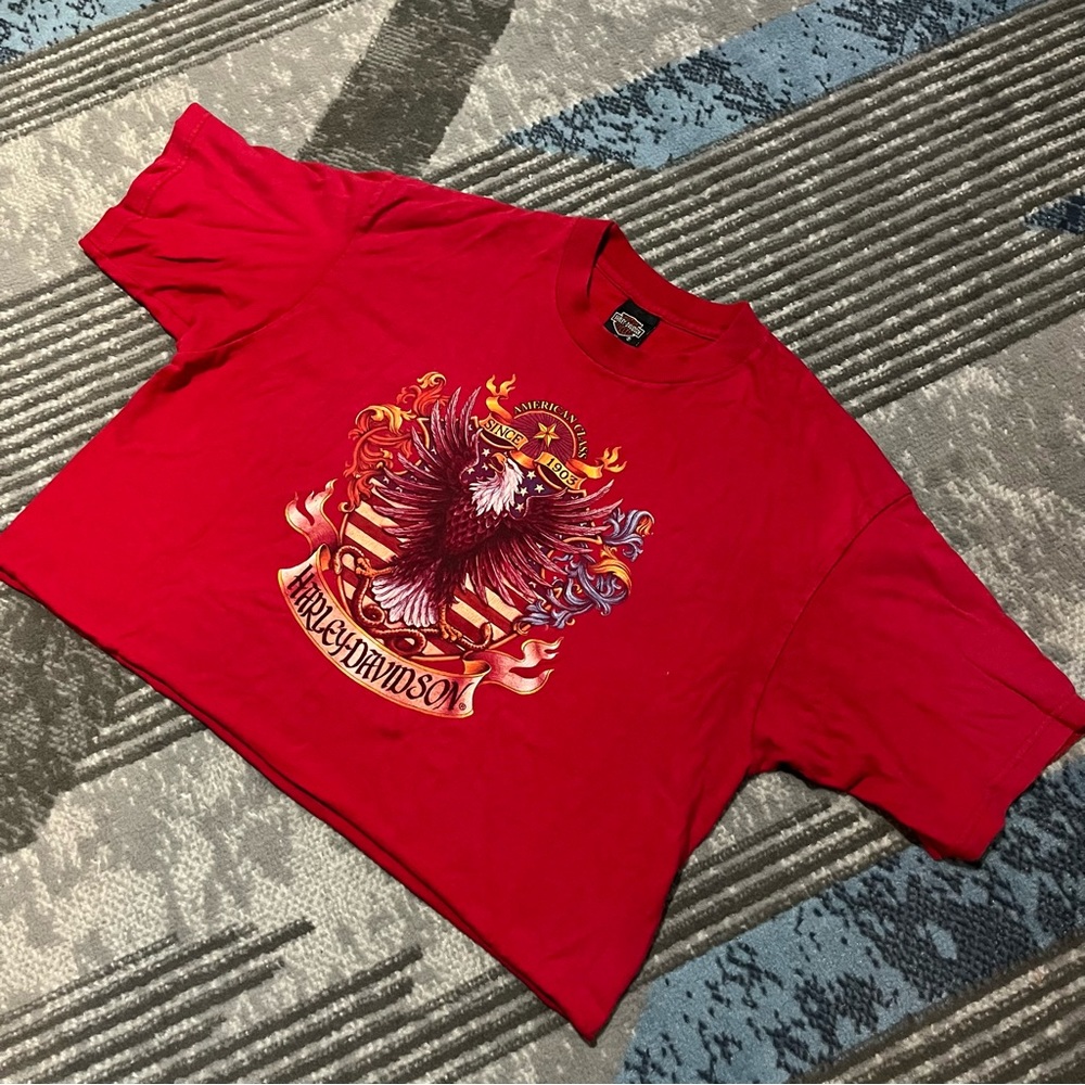 Vintage Harley Davidson Cutoff Crop Top